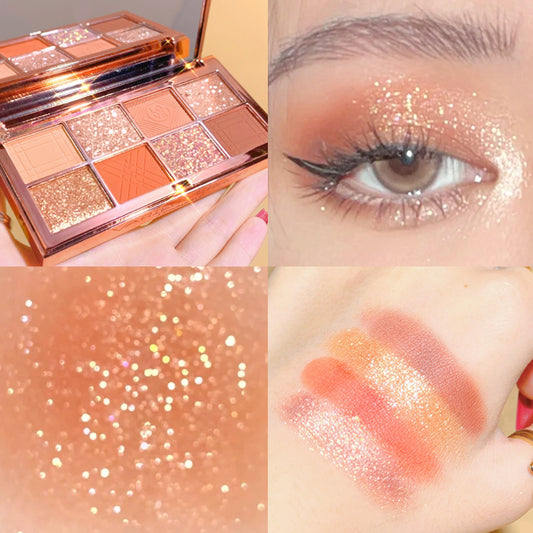Eyeshadow Palette Eight Colors Rose Matte