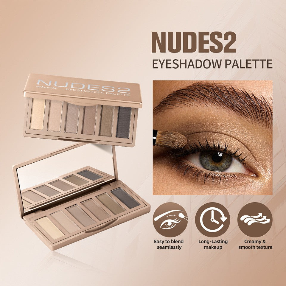 Six-Color Mini Matte Taupe Eyeshadow Palette