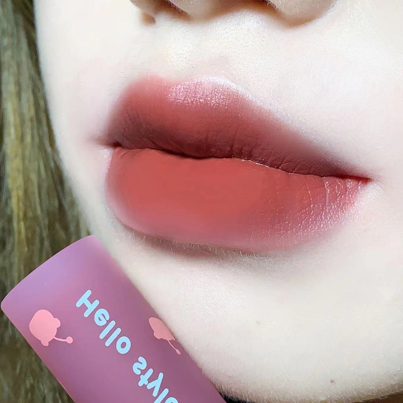 HELLOSTYLE Little Bear Soft Limited Lip Mud Girl Heart Matte Velvet Lip Lacquer
