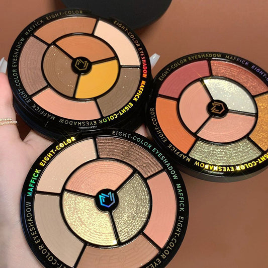 Vinyl Record Eight-color Eyeshadow Palette Earth Orange Neon Color