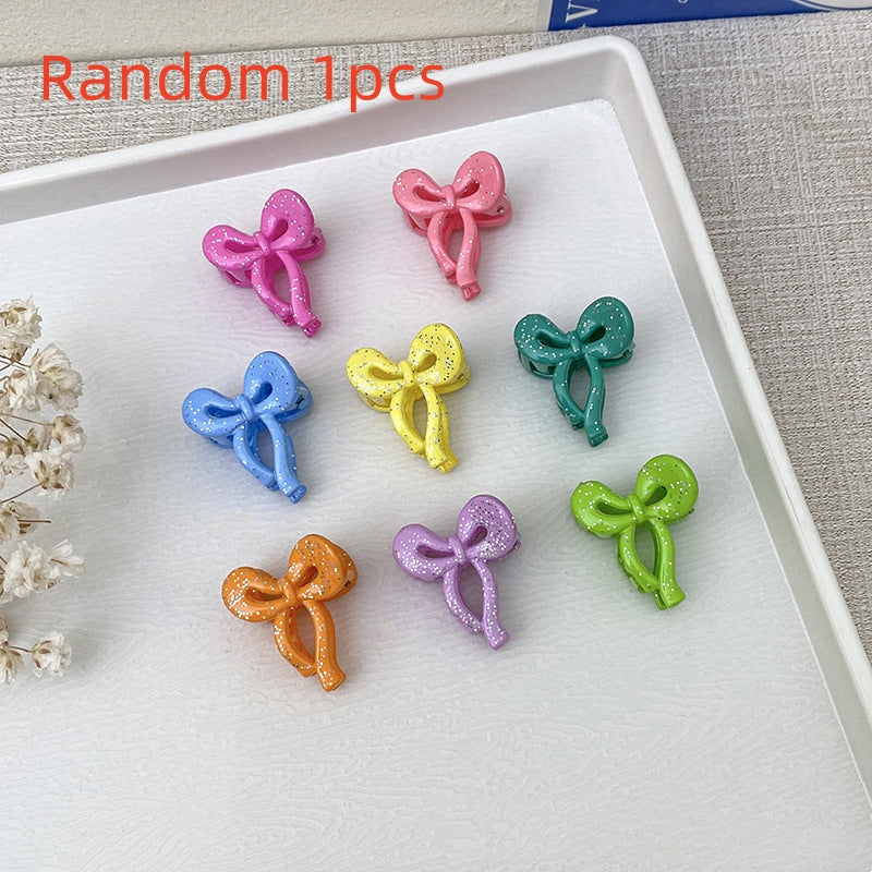 Candy Color Delicate Gradient Bow Small Hairclip Color Mini Jaw Clip