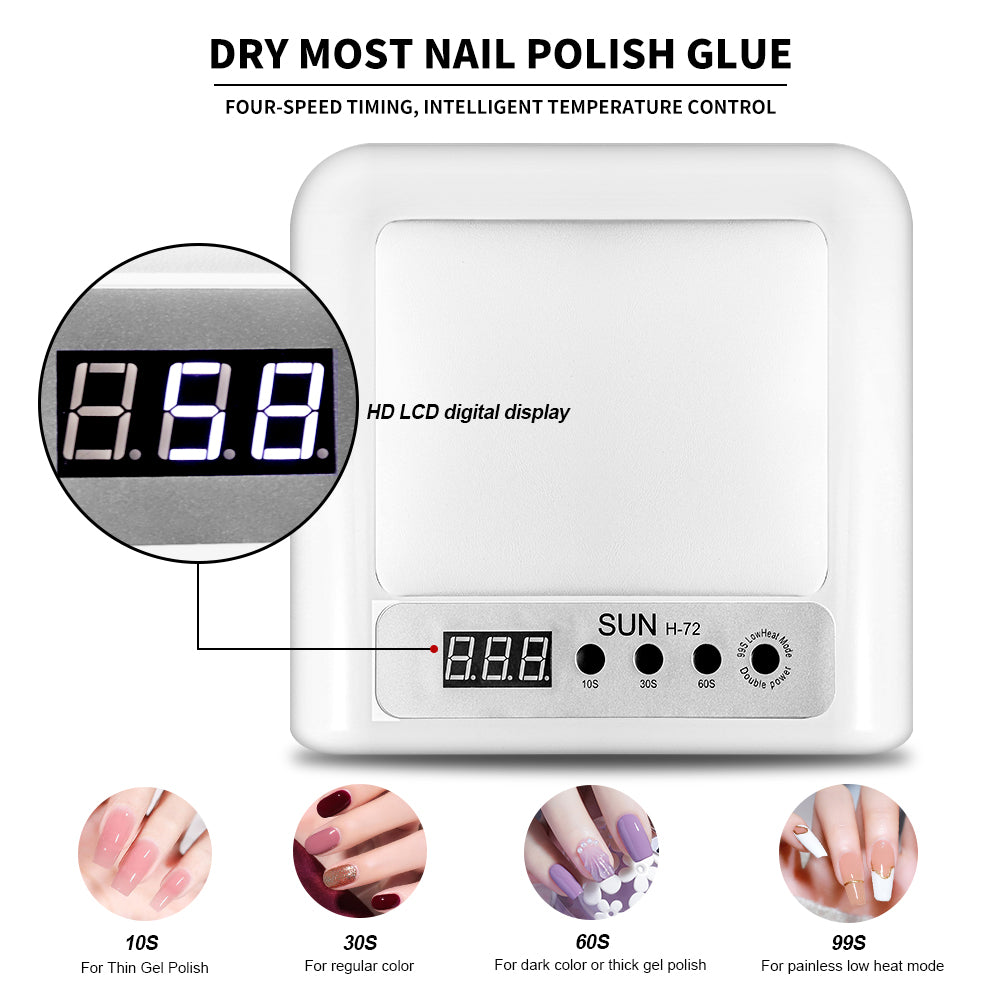 UV Led Nail Lamp For Gel Nail Polish Press On Nails Curing, Large UV Nail Light Curing Nail Dryer With Nail Arm Rest For Nail Art Nail Technician Salon Use
