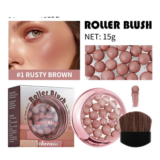 Lakerain Blush Ball Three-dimensional Repair Delicate Highlight Pearlescent Ball Blush