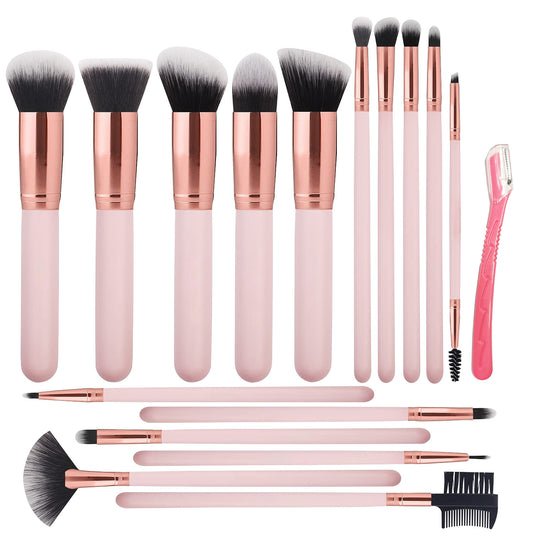 16 Makeup Brushes Suit Portable For Beginners