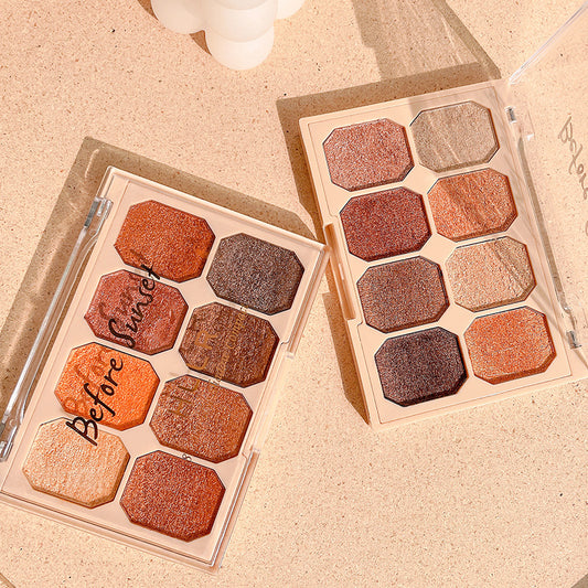 Earth Color Eye Shadow Repair Plate Pearl Milk Tea Color Makeup Cosmetics