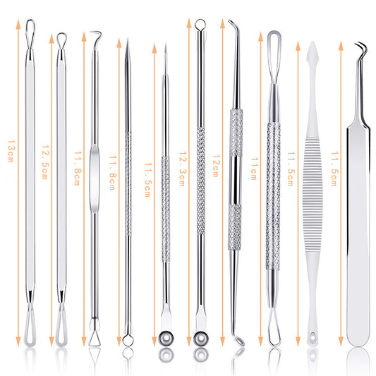 Stainless Steel Acne Needle Clip Double Head Beauty Tool Set