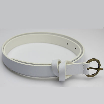 Retro Copper Figure 8 Decoration Simple Belt Women Super Thin And Slim Belt Belt