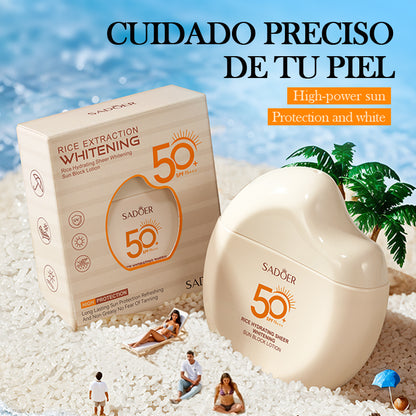 SADOER Rice Moisturizing Transparent Whitening Sunscreen Lotion SPF50 PA 60g