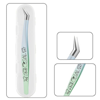 Scenic Sticker Curved Tweezers False Eyelashes