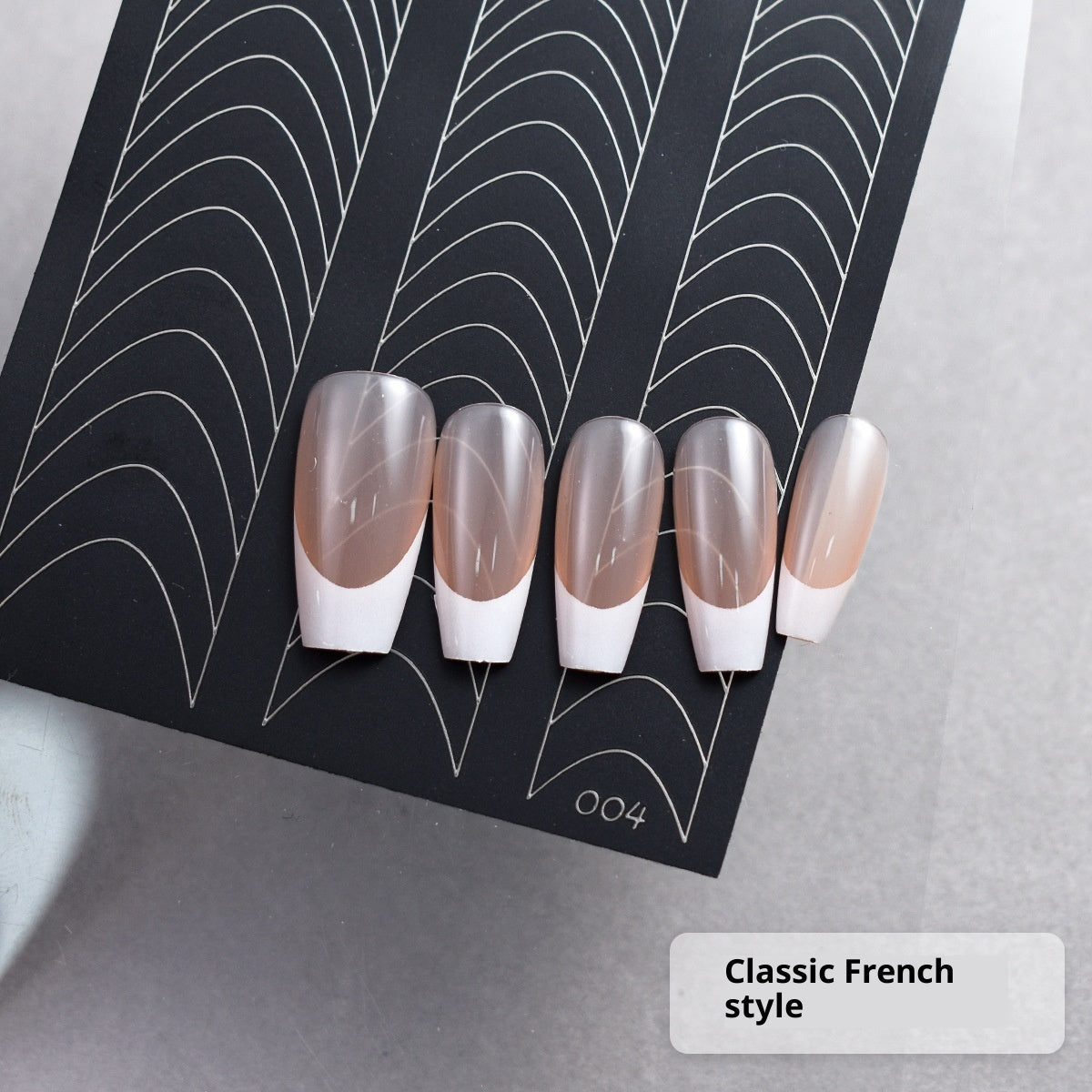 Nail Art Deep V French Sticker Spray Gradient Patting Glue Template