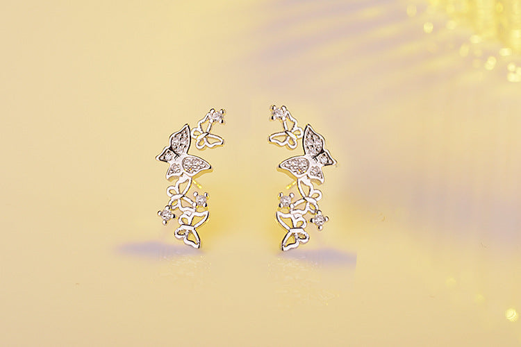 Jewelry Hot Sale Korean Bow Tie Zircon Earrings For Women Pendientes