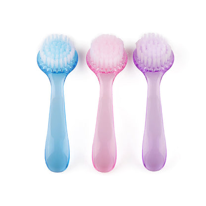 Manicure Round Head With Cover Nail Brush Long Handle Dust Cleaning Brush