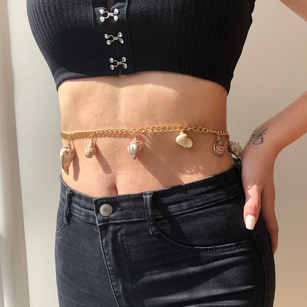 Fashion Personality Design Single-Layer Chain Waist Chain