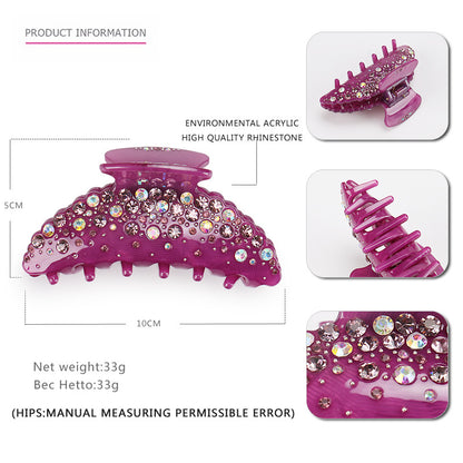 Acrylic Big Rhinestone Hair Claw Fashion