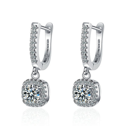Ear Clip Women's Diamond Inlaid Short Hollow Zircon Earrings