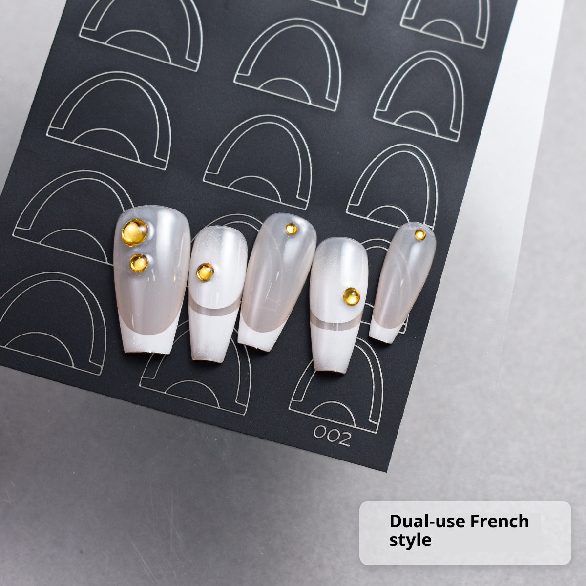 Nail Art Deep V French Sticker Spray Gradient Patting Glue Template