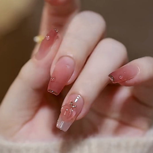 Wearable Nail Sticker Ballerina Ice Transparent Shiny Clouds