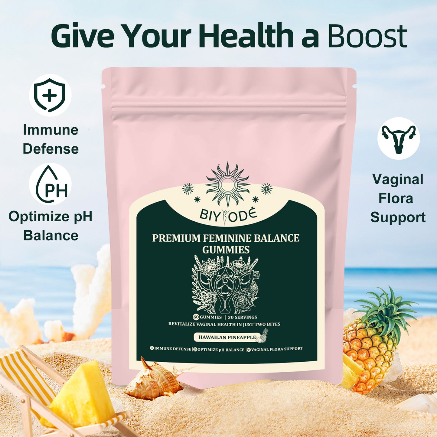 Factory Ready Stock Wholesale OEM ODM Custom Vaginal Vitamin Healthy Vaginal Flora Feminine Balance Gummies For Digestive And Immune Enhancement