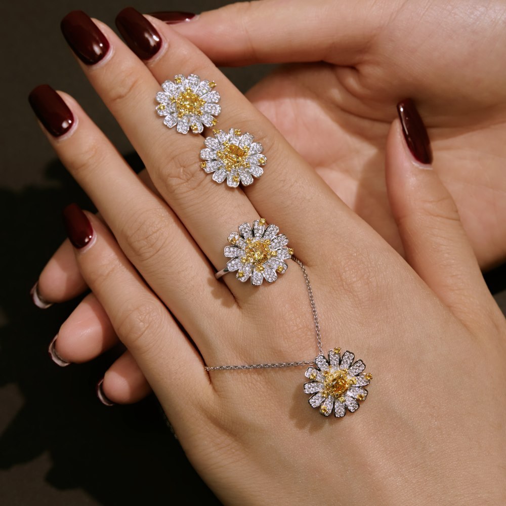 Japanese And Korean Light Luxury S925 Sterling Silver Rings Ear Studs