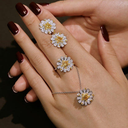 Japanese And Korean Light Luxury S925 Sterling Silver Rings Ear Studs