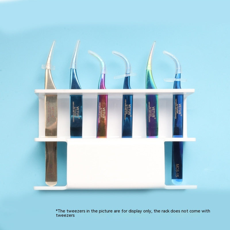 6-hole Eyelash Tweezers Display Stand Acrylic Eyelash Tweezers Rack Organizing Rack Grafting Eyelash Tweezers Storage Rack