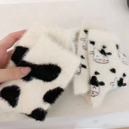 Women's Cow Spot Sleep Floor Socks