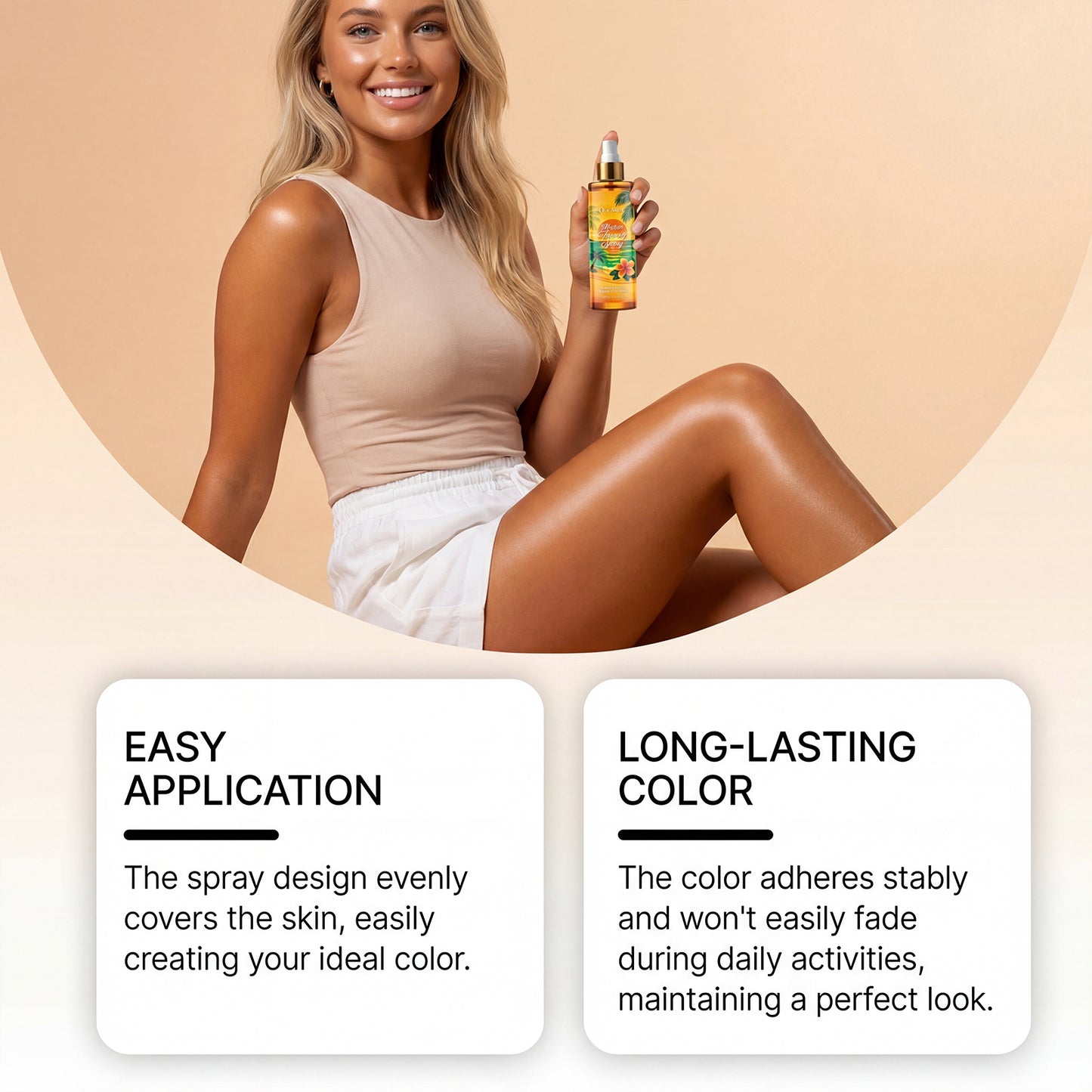 Even-Toning Darkening Spray For Summer Outdoor Use To Enhance Tanning