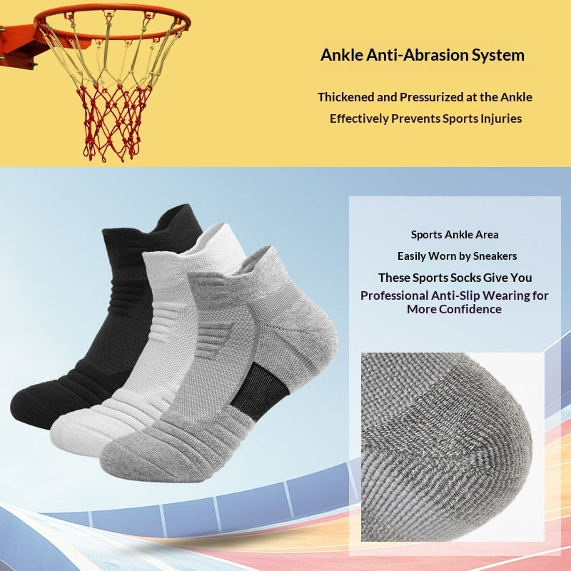 Basketball Socks Thickened Towel-bottom Mid-calf Length Breathable Sweat-absorbing And Non-slip