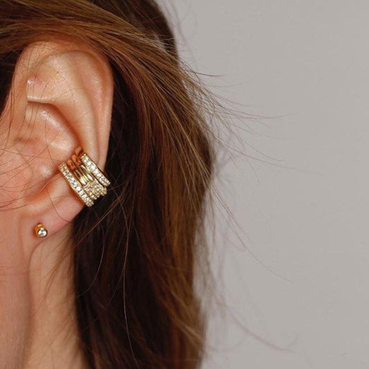 Simple And Elegant Ins Style S925 Sterling Silver C Shaped Versatile Classic Simple Ear Clip Earrings Ear Ring Ear Clip