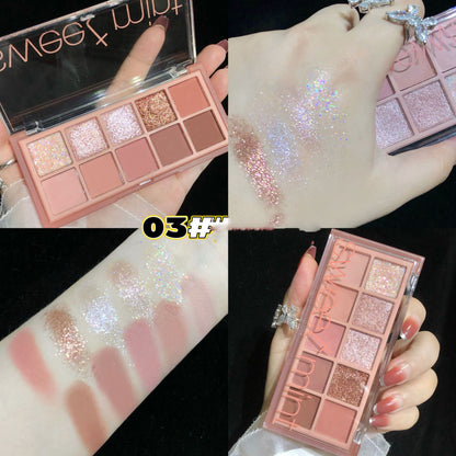 10Shades Of Eyeshadow Pearly Matte Earth Lasting Palette