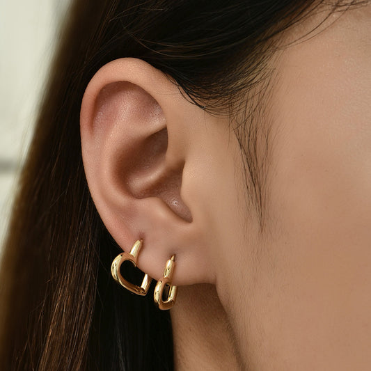Heart-shaped Earrings Temperament And Circle Earrings Earrings