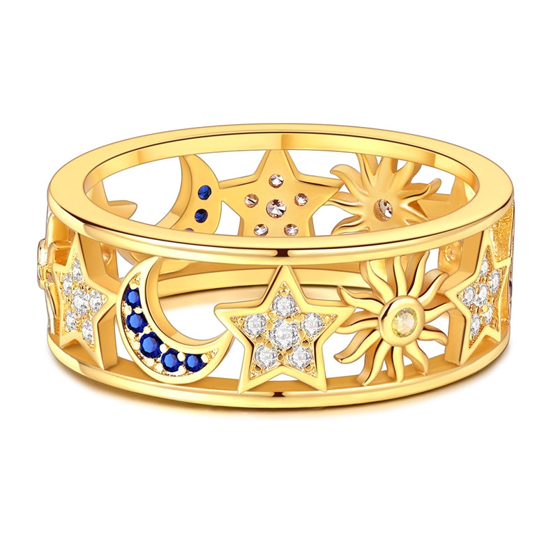 Color-Block Titanium Steel Ring For Women Non-Fading Jewelry