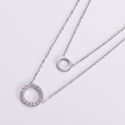 Micro Inlaid Zircon Jewelry Ring Necklace For Women