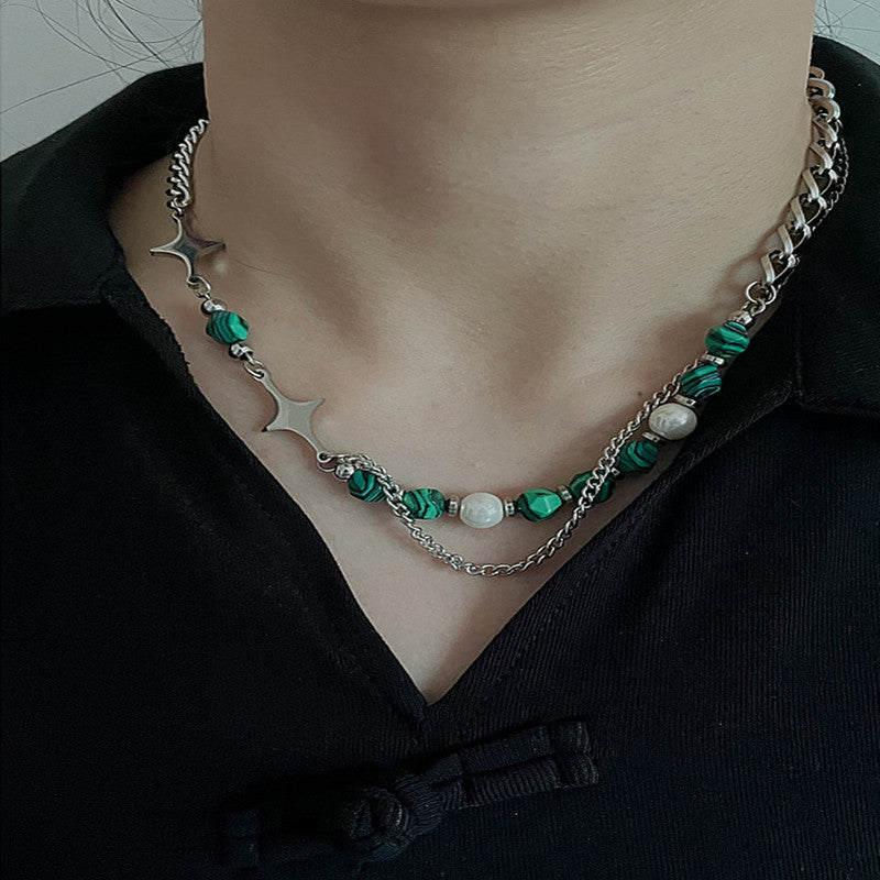 Mangxing Spliced Advanced Natural Stone Necklace For Men And Women