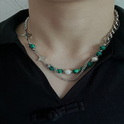 Mangxing Spliced Advanced Natural Stone Necklace For Men And Women