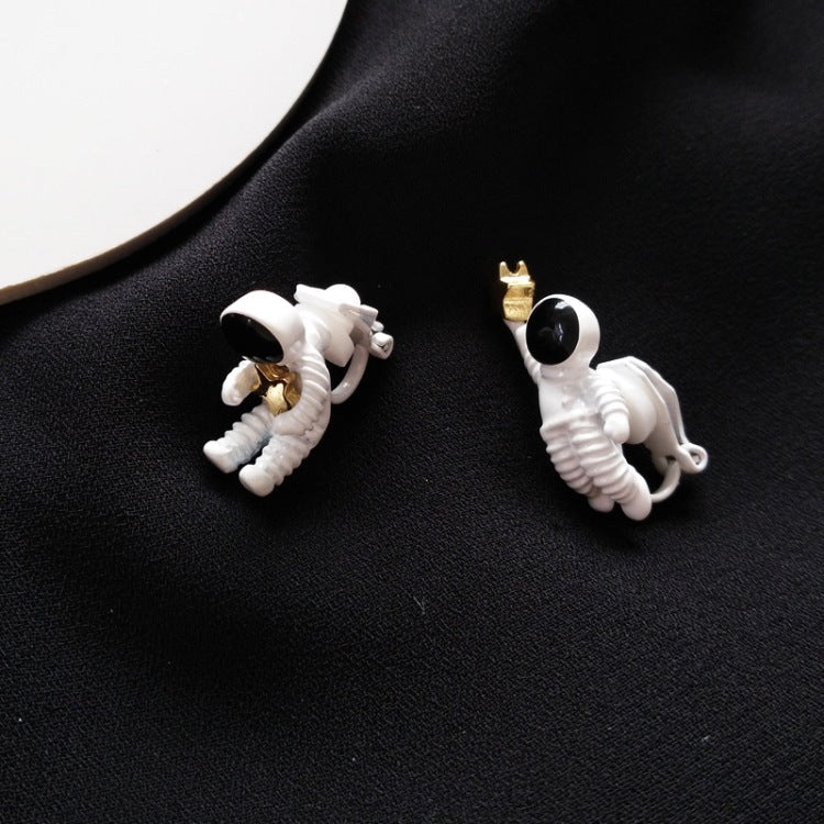 Astronaut Earrings Fashion Five-pointed Star Ear Clip Earrings