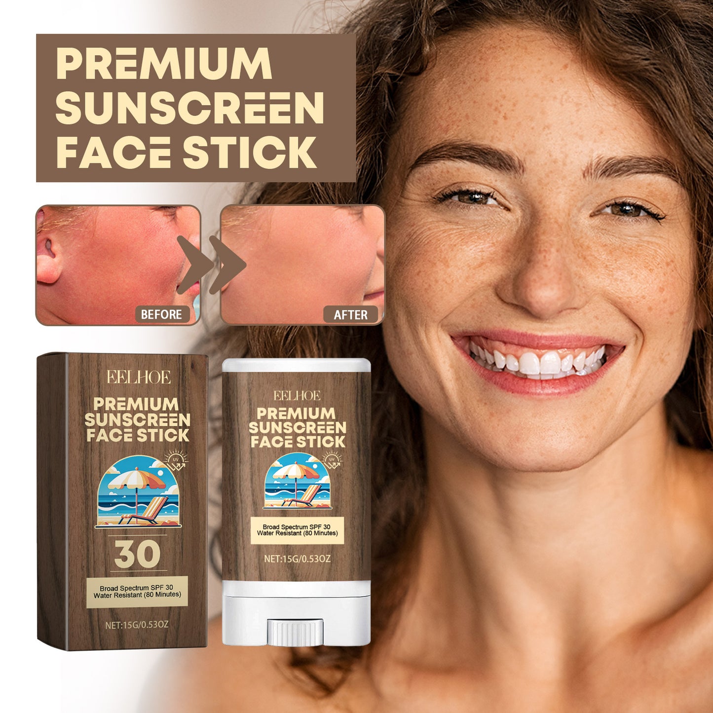 EELHOE Hydrating Stick, Relieve Dry Skin, Moisturize, Prevent Sweat, Moisturize, Protect Against Summer Sun Exposure, And Protect