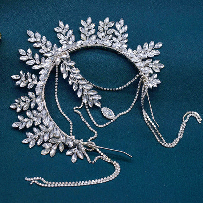 Bridal Rhinestone Wedding Gown Accessories Creative Hair-clipping Tassel Headband