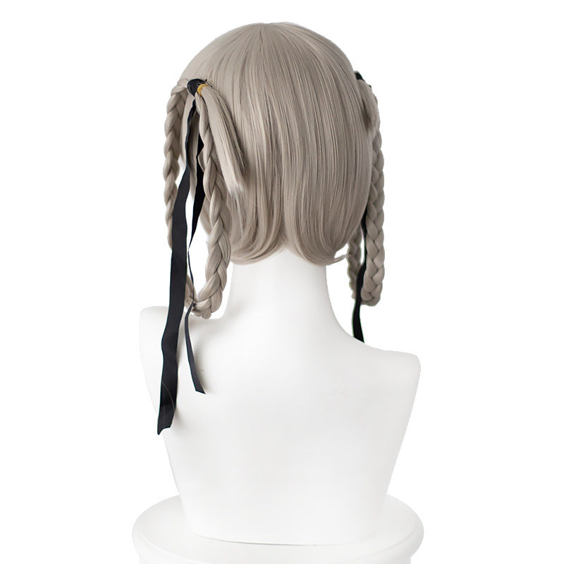 Blue And Gray Twist Braid Ring Cosplay Wig