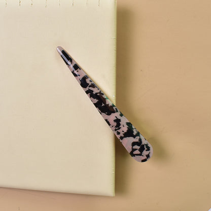 Ornament Korean Style Acrylic Barrettes Tweezers Large Ox Horn Hairclip French Version Grip