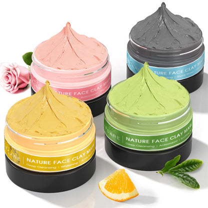 4 Pack Dead Sea Mud Green Tea Turmeric Rose Clay Mask