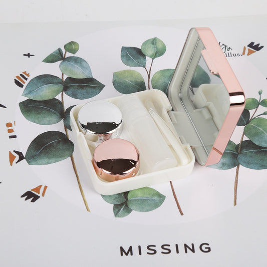 KD Square Invisible Myopia Glasses Case Simple Contact Lens Case Glasses Couple Box Portable Storage Box