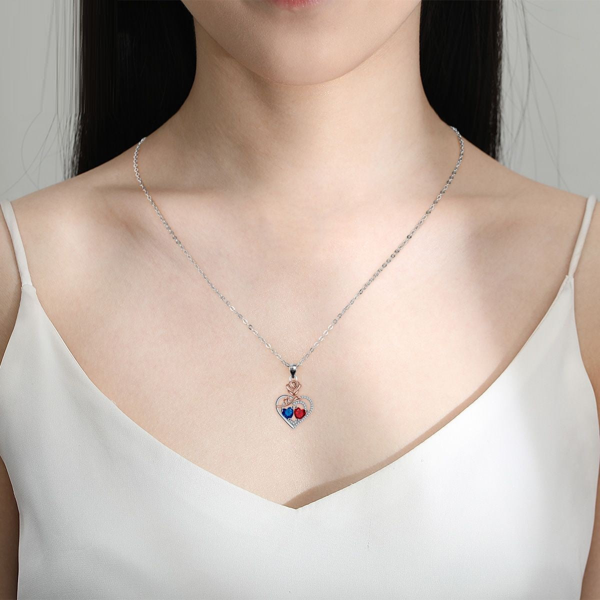 European And American Style Jewelry Rose Heart Fashion Elegant Necklace For Women