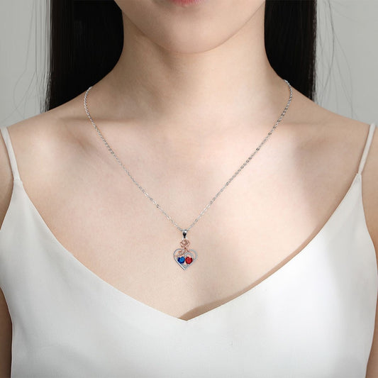 European And American Style Jewelry Rose Heart Fashion Elegant Necklace For Women