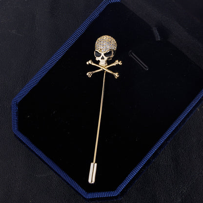Pin Brooch Men's Cool Skull Badge Corsage