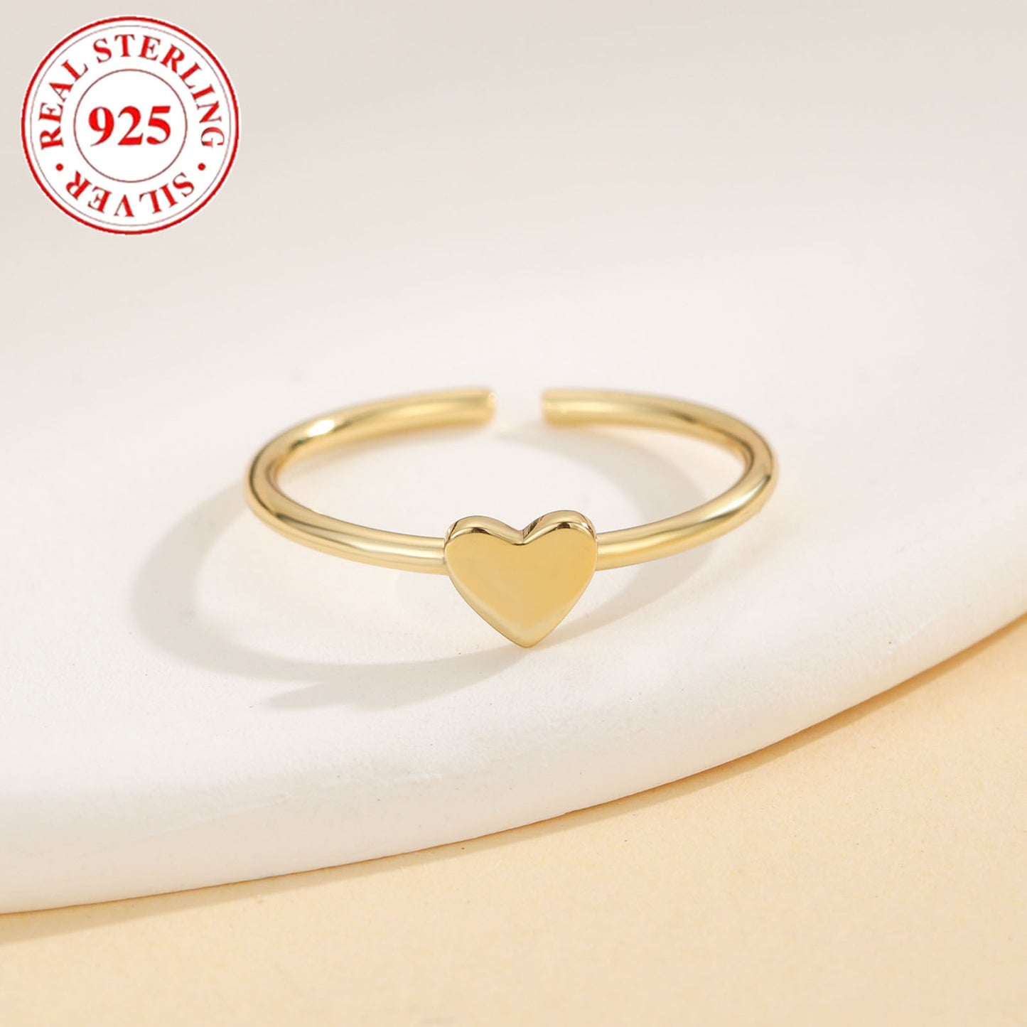 Opening 925 Silver Love Heart Adjustable Toe Ring