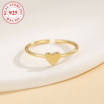 Opening 925 Silver Love Heart Adjustable Toe Ring