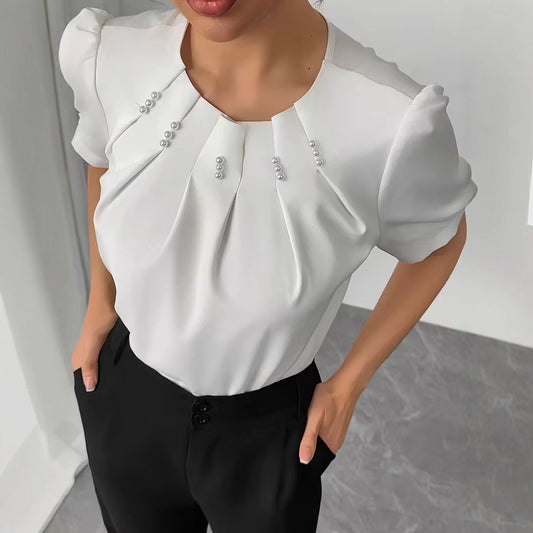 Puff-sleeve Shirt Blouse T-shirt