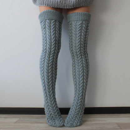 Twist Over The Knee Stockings Bunching Socks Women