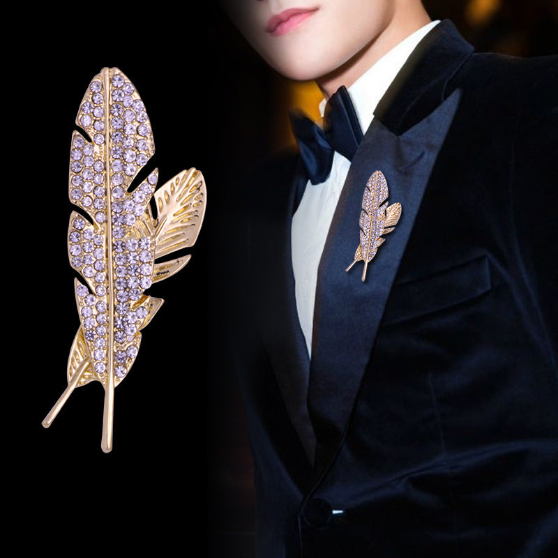 Classic Men's Brooch Jacket Clothing Pin